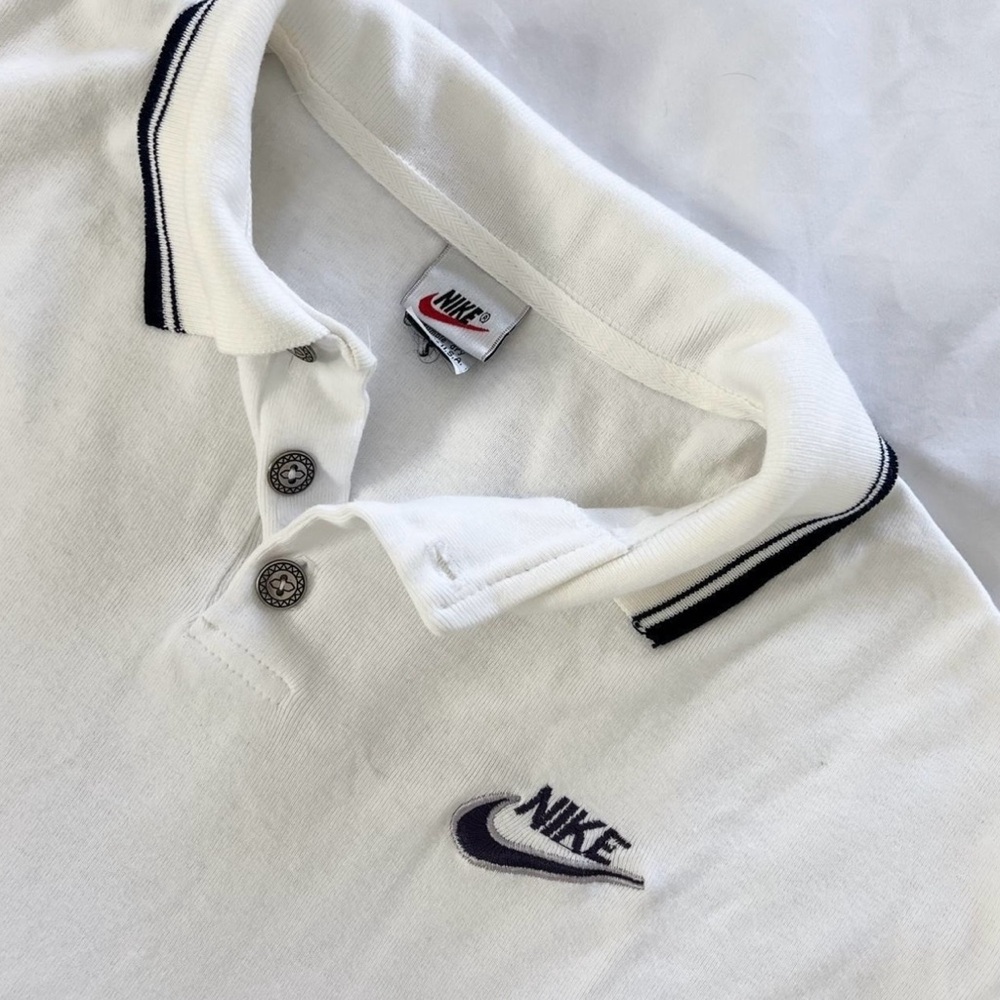 Vintage Nike White Polo Shirt